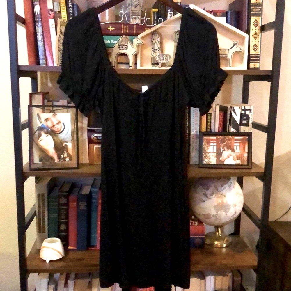 Francesca’s Fit And Flair Black Dress
